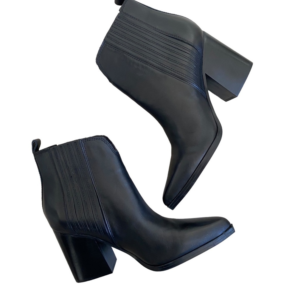 NEW! Marc Fischer Maree Chelsea boot style pointy toe ankle boot 10 chunky heel